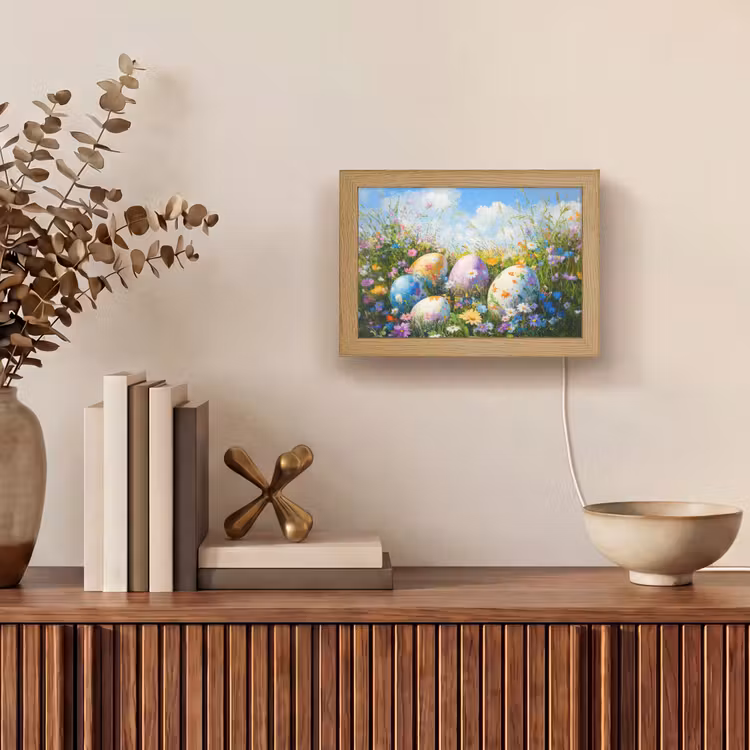 Lightbox - Wandlamp - Grasveld - Eieren - Bloemen — 4