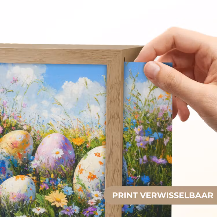 Lightbox - Wandlamp - Grasveld - Eieren - Bloemen — 6