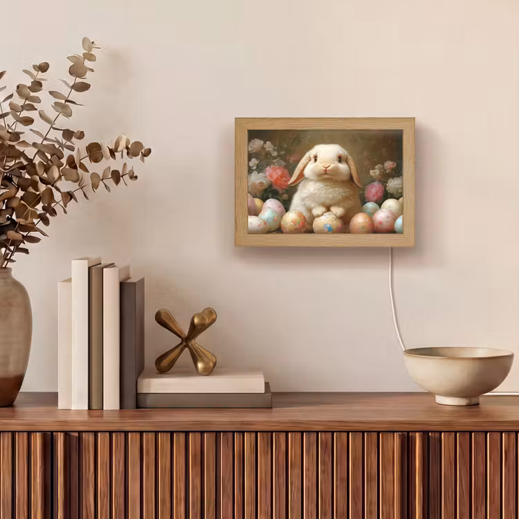 Lightbox - Wandlamp - Konijn - Paaseieren - Stilleven — 4