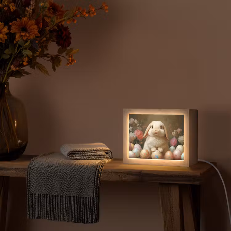 Lightbox - Wandlamp - Konijn - Paaseieren - Stilleven — 5