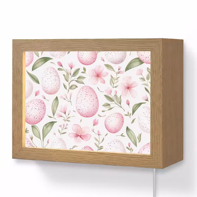 Lightbox - Wandlamp - Patroon - Eieren - Roze - Pasen — 1