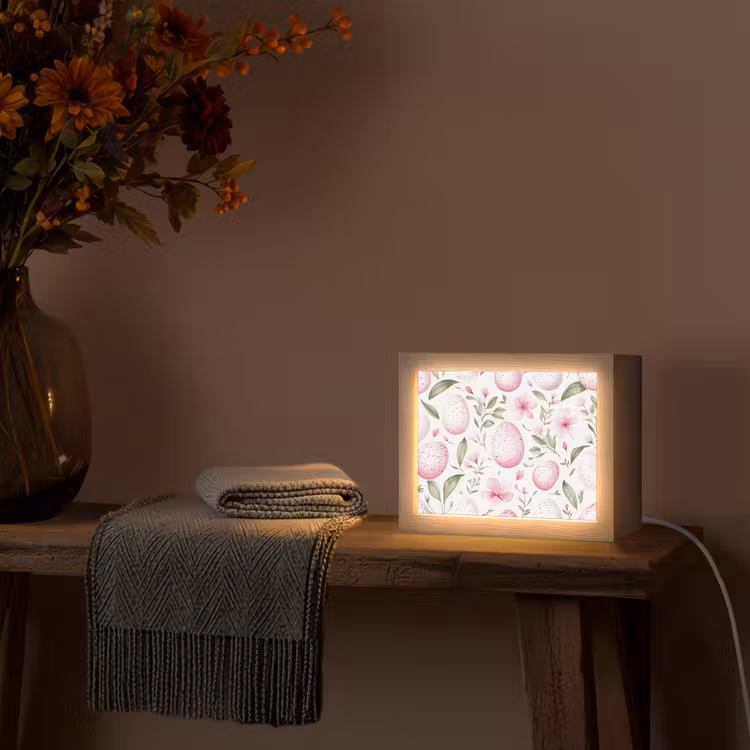 Lightbox - Wandlamp - Patroon - Eieren - Roze - Pasen — 5
