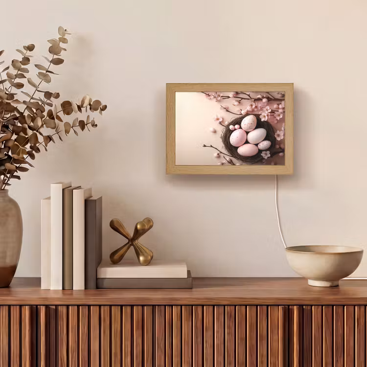 Lightbox - Wandlamp - Roze - Bloesems - Eieren — 4