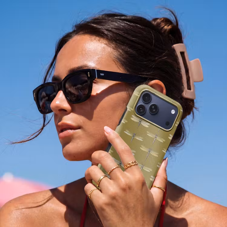 Telefoonhoesje Toughcase - Libellen - Patroon - Groen — 6