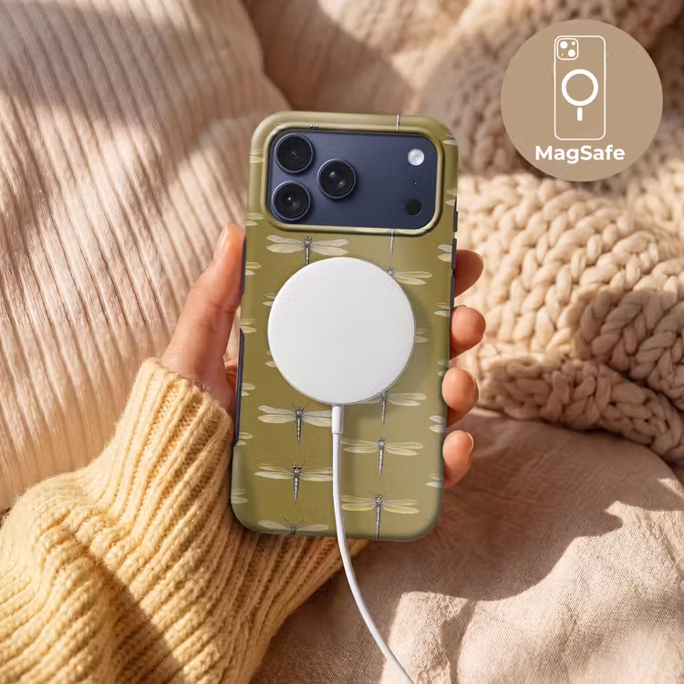 Telefoonhoesje Toughcase - Libellen - Patroon - Groen — 8
