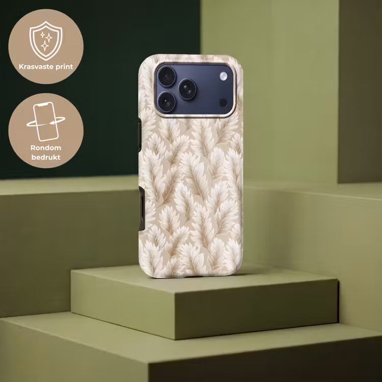 Telefoonhoesje Toughcase - Botanisch - Patroon - Beige — 7