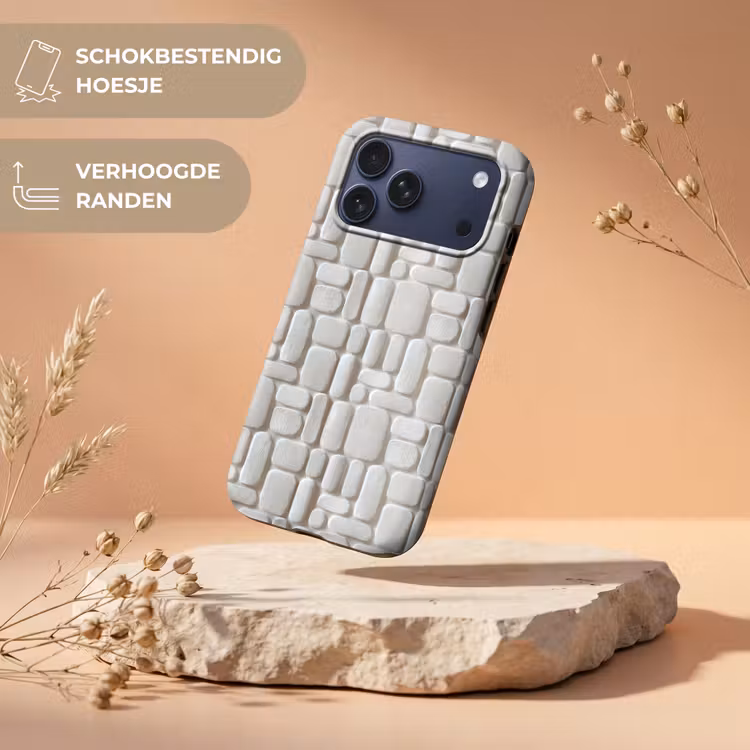 Telefoonhoesje Toughcase - Reliëf - Structuur - Wit — 5