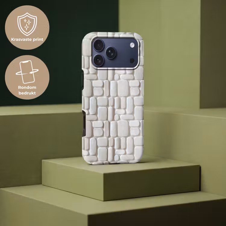Telefoonhoesje Toughcase - Reliëf - Structuur - Wit — 7