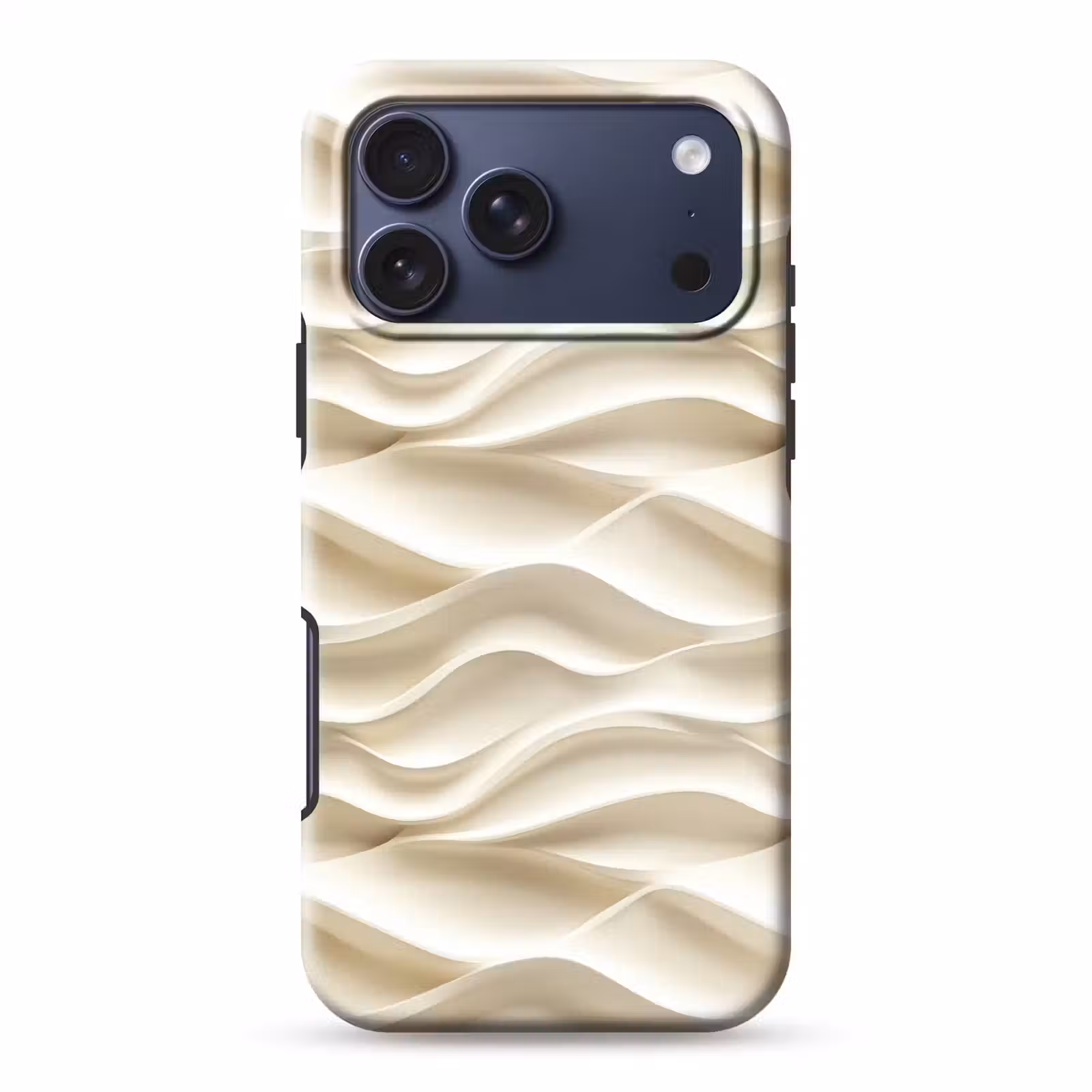 Telefoonhoesje Toughcase - Lijnen - Golvend - Crème — 1