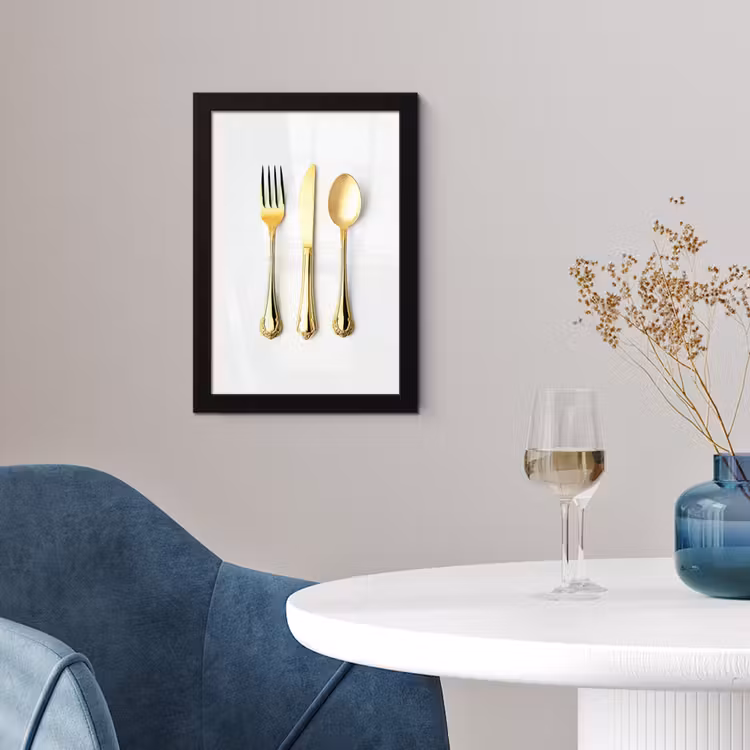 Poster met lijst - Bestek - Goud — 4