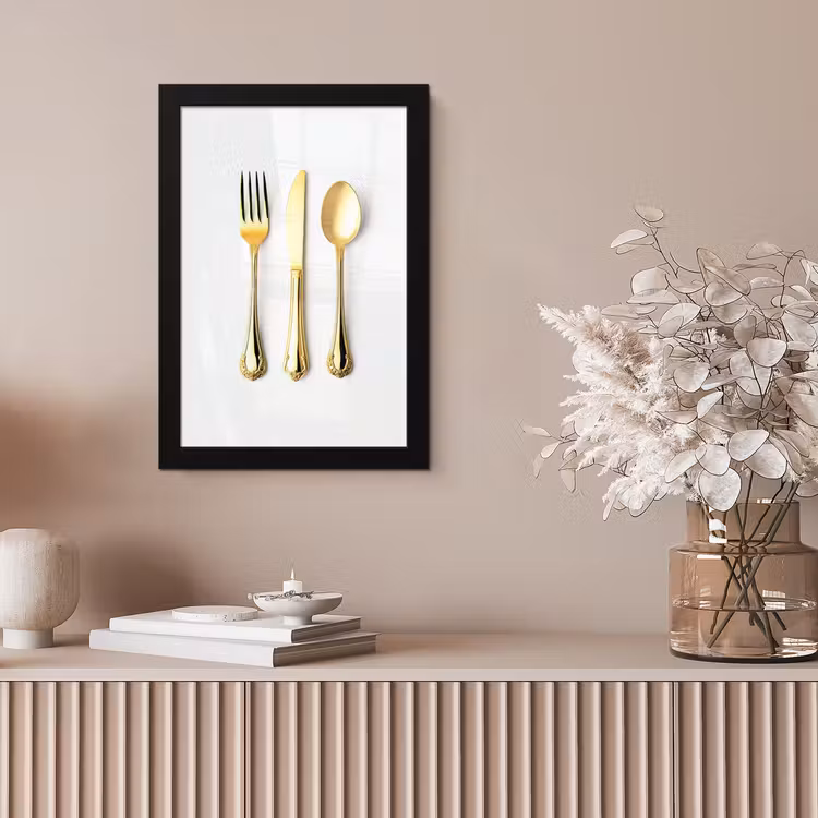 Poster met lijst - Bestek - Goud — 5