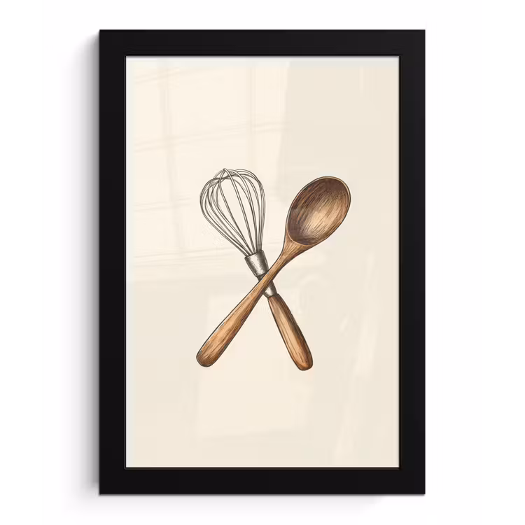Poster met lijst - Garde - Hout - Beige — 1