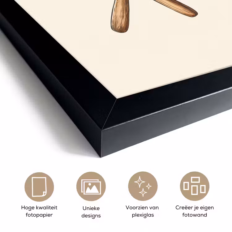 Poster met lijst - Garde - Hout - Beige — 6