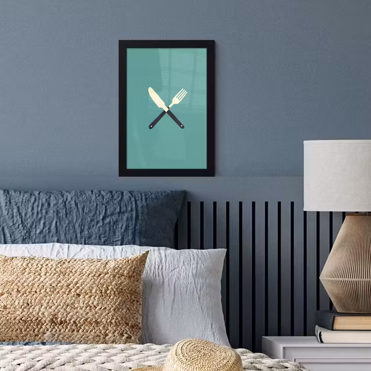 Poster met lijst - Illustratie - Blauw - Bestek — 3
