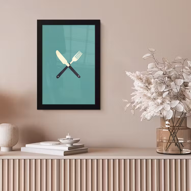 Poster met lijst - Illustratie - Blauw - Bestek — 5
