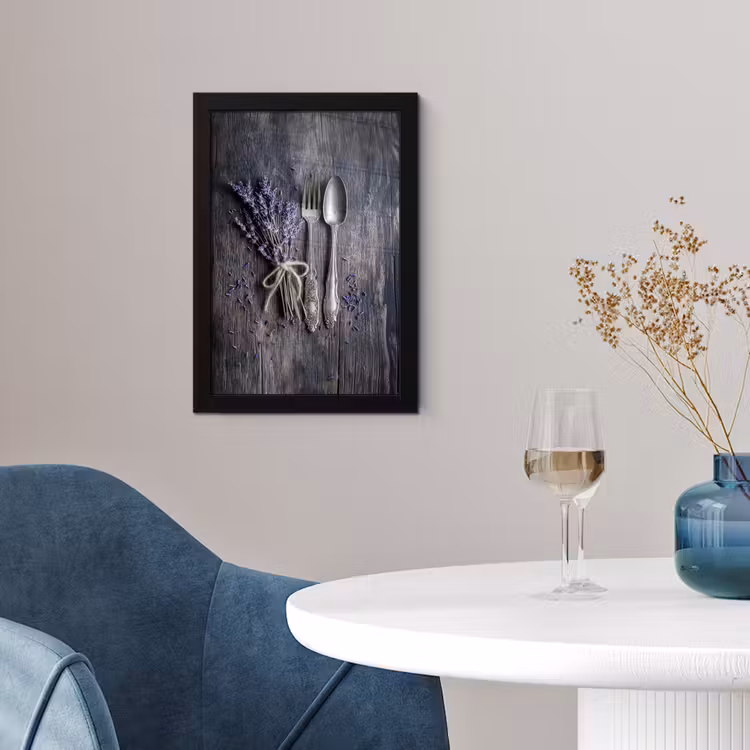 Poster met lijst - Lavendel - Lepel - Vork — 4
