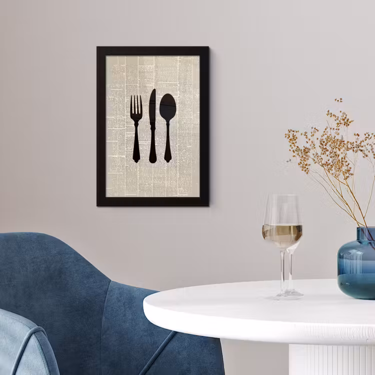 Poster met lijst - Zwart - Krant - Bestek — 4