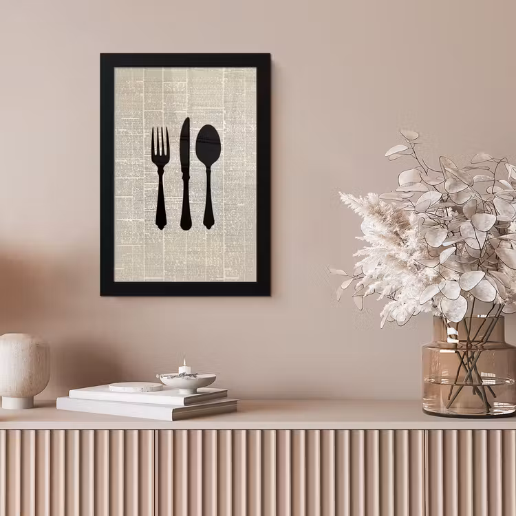 Poster met lijst - Zwart - Krant - Bestek — 5