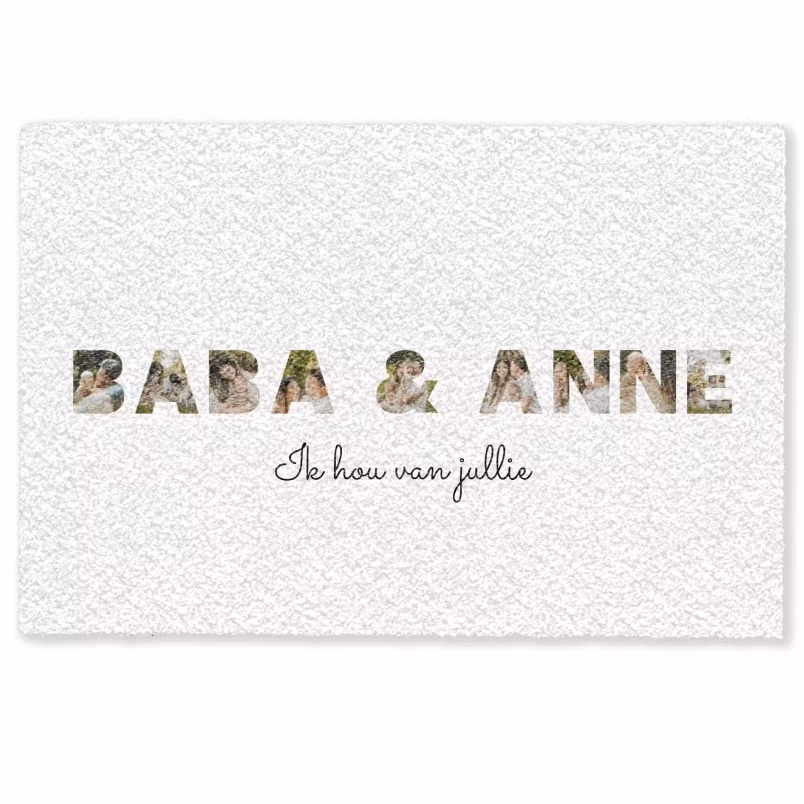 Gepersonaliseerde deurmat - Baba & Anne - Lettercollage — 1
