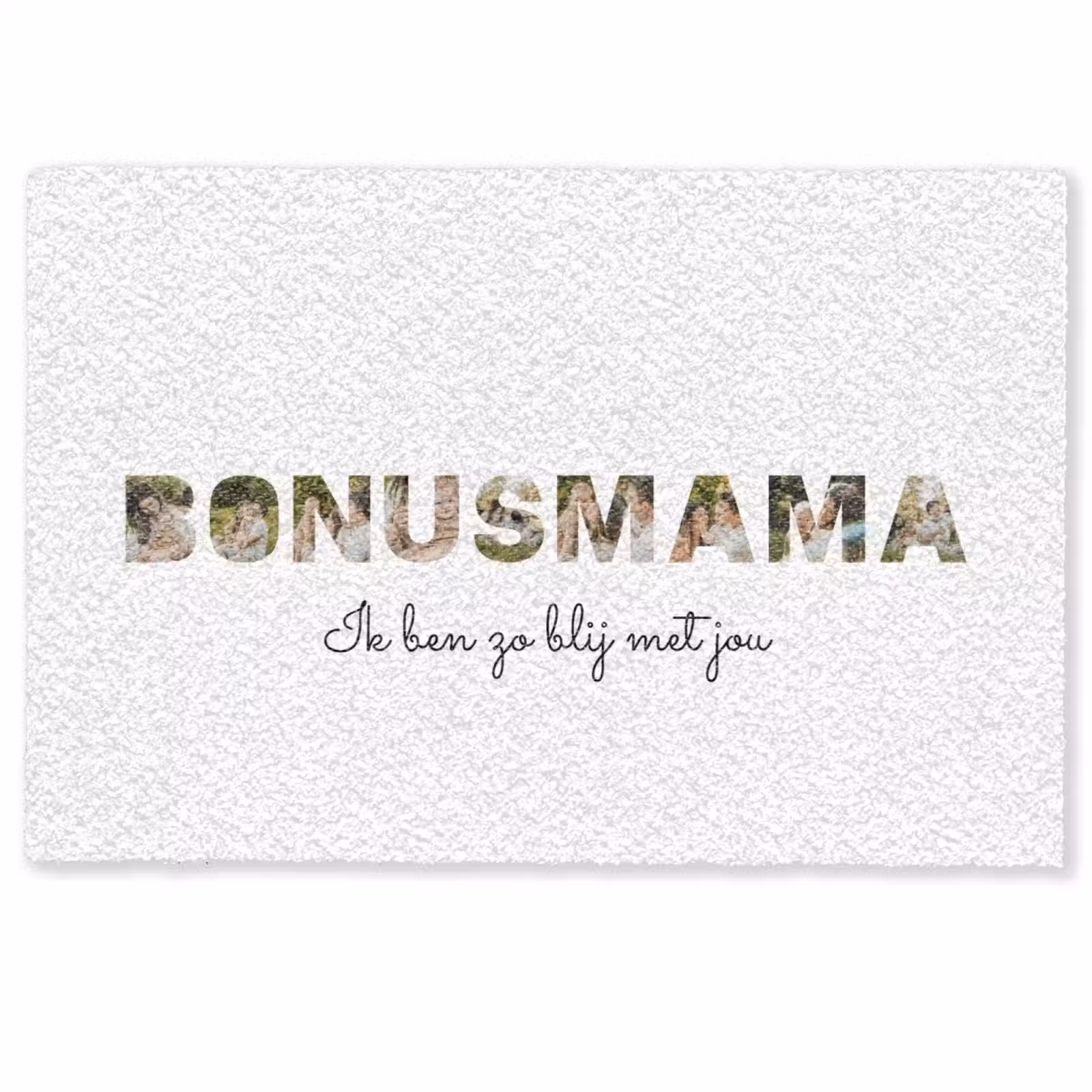 Gepersonaliseerde deurmat - Bonusmama - Lettercollage — 1