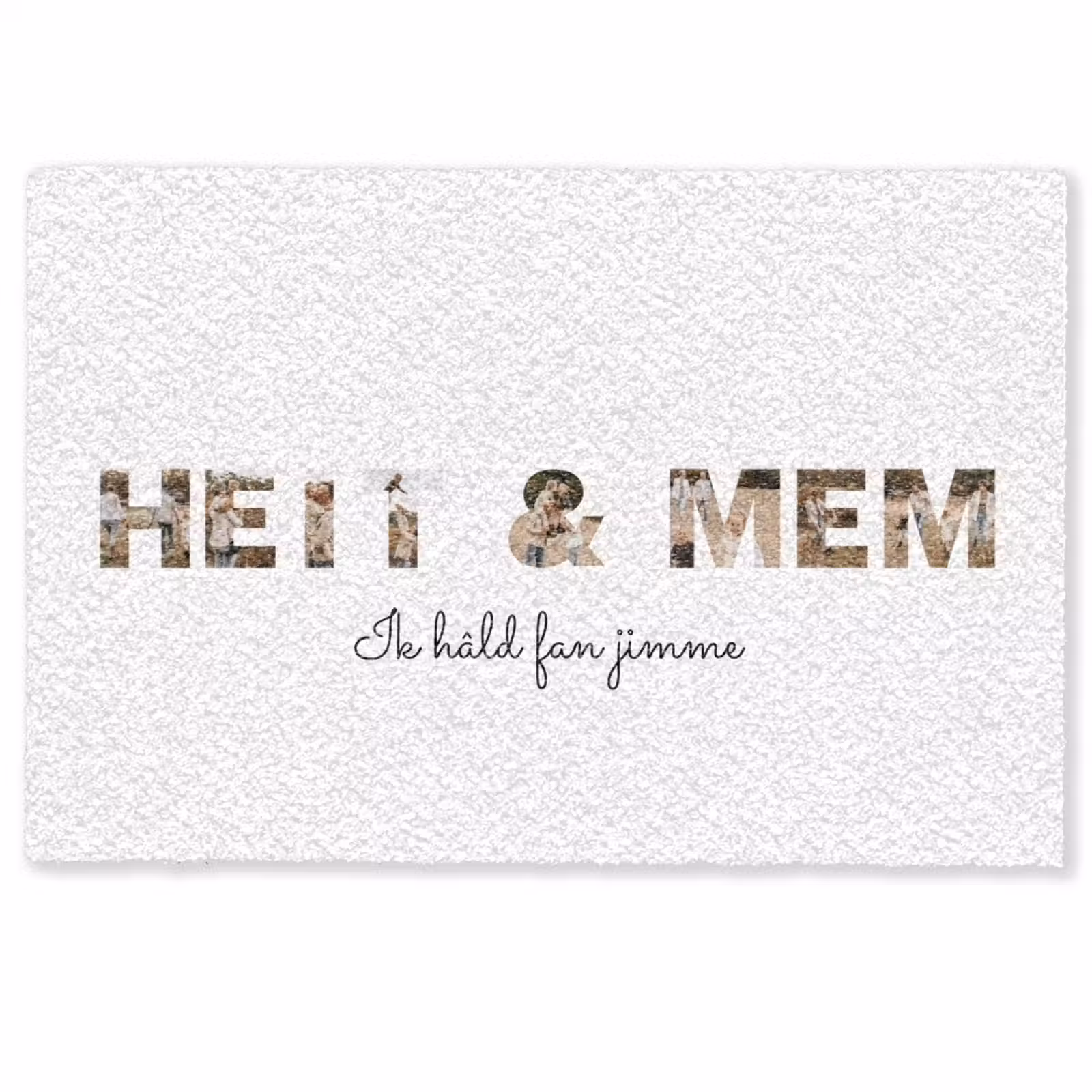 Gepersonaliseerde deurmat - Heit & Mem - Lettercollage — 1