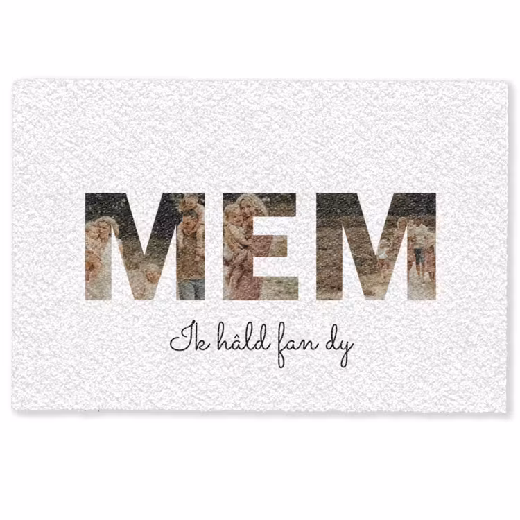 Gepersonaliseerde deurmat - Mem - Lettercollage — 1