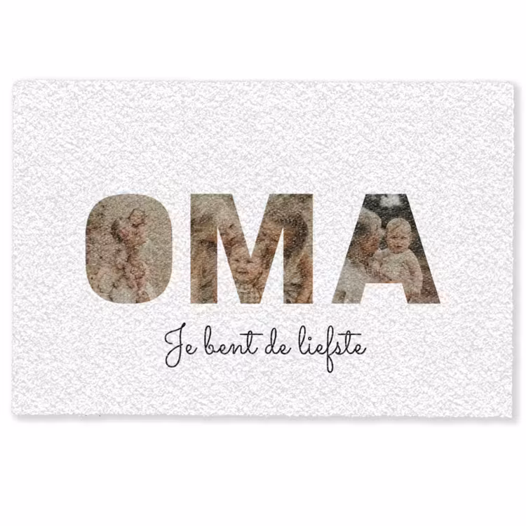 Gepersonaliseerde deurmat - Oma - Lettercollage — 1