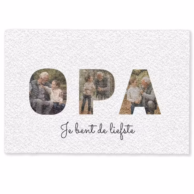 Gepersonaliseerde deurmat - Opa - Lettercollage — 1