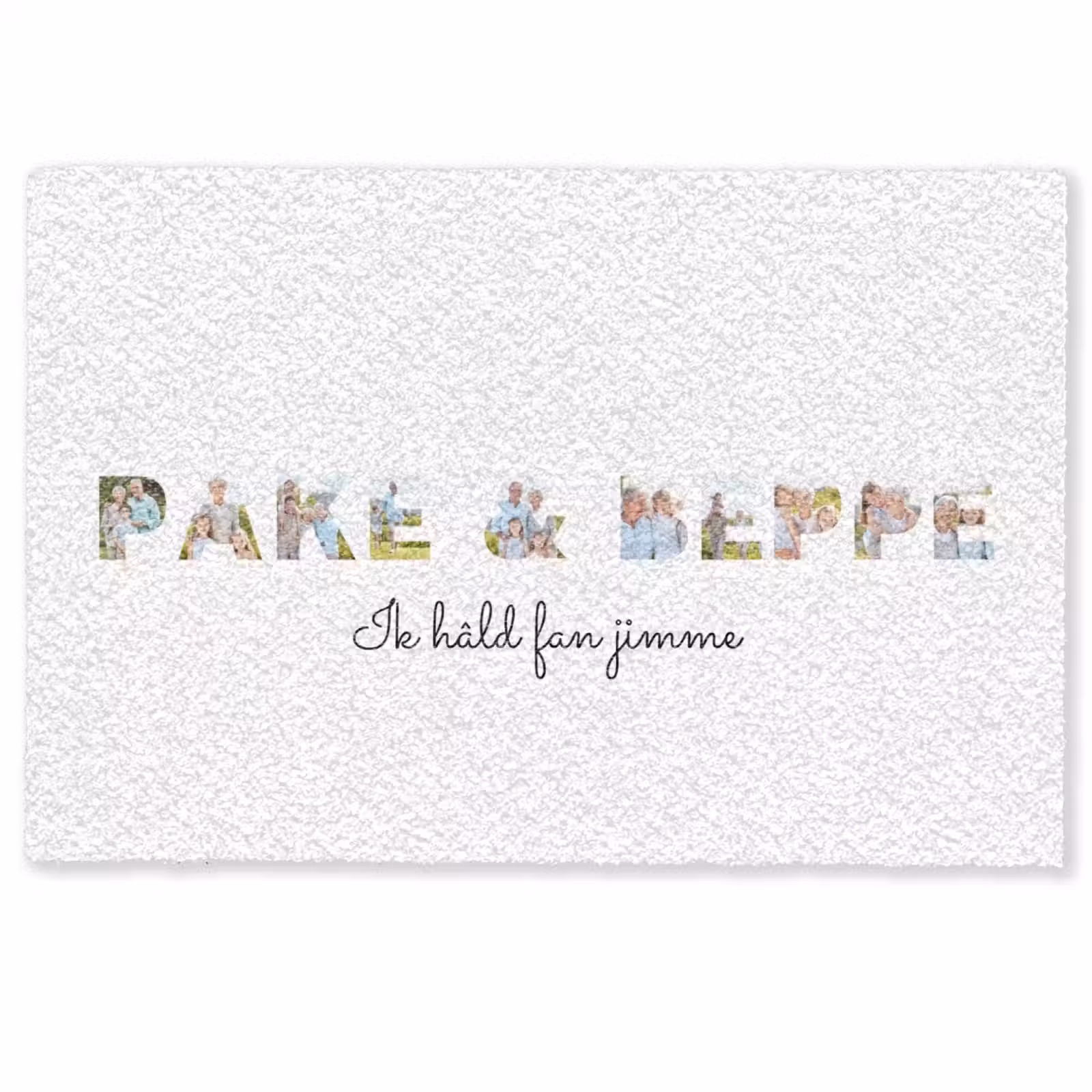 Gepersonaliseerde deurmat - Pake & Beppe - Lettercollage — 1
