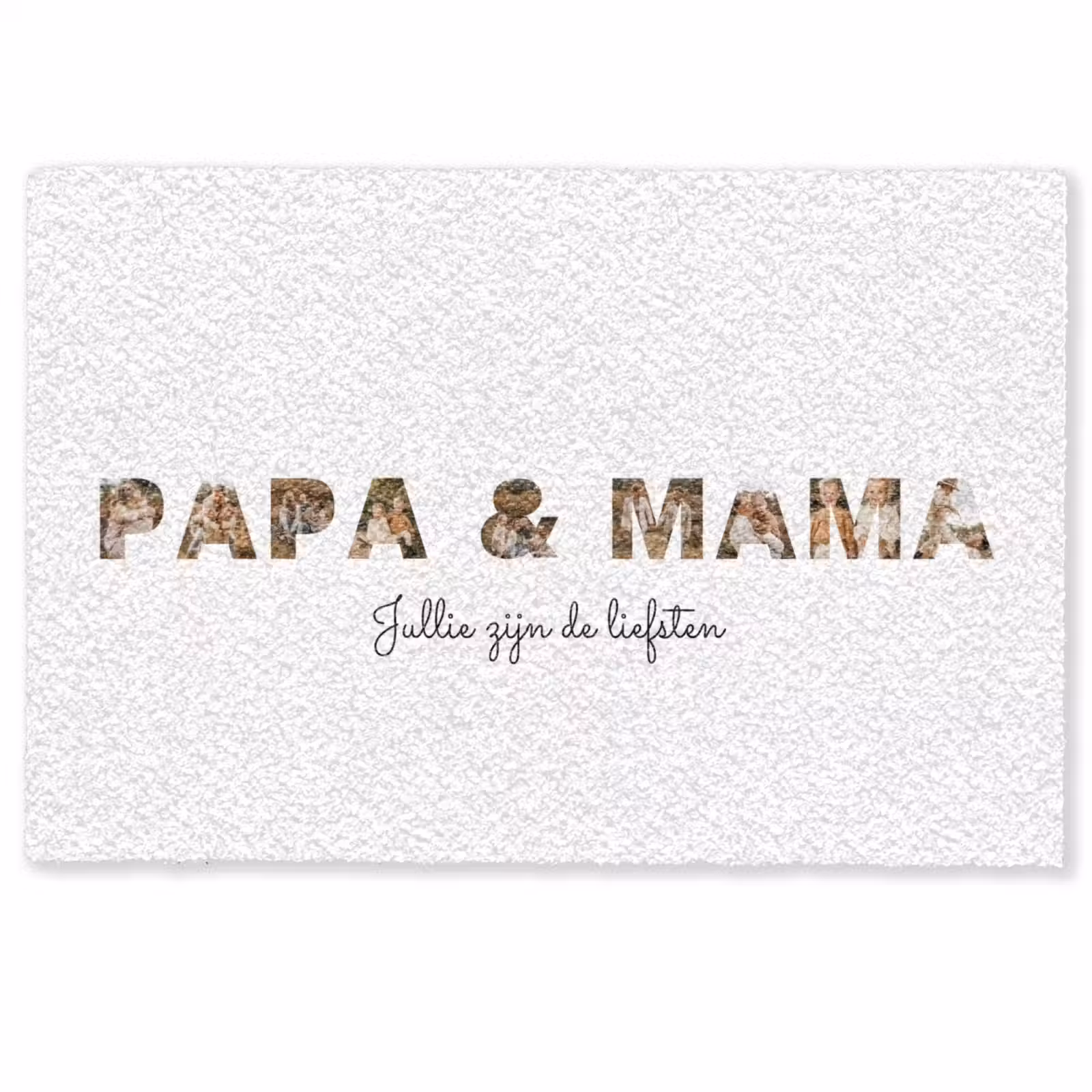 Gepersonaliseerde deurmat - Papa & Mama - Lettercollage — 1