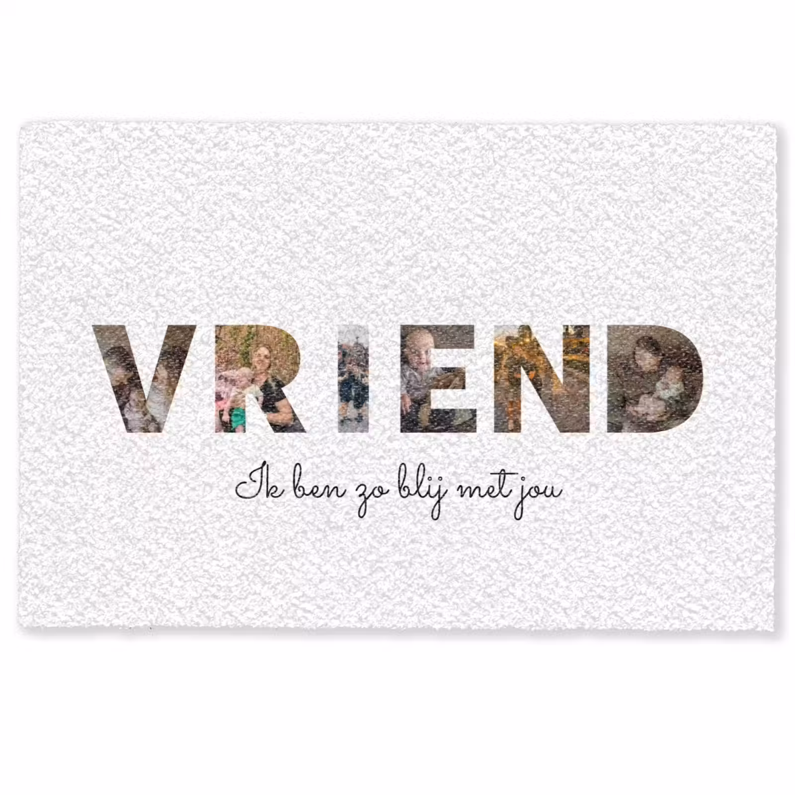 Gepersonaliseerde deurmat - Vriend - Lettercollage — 1