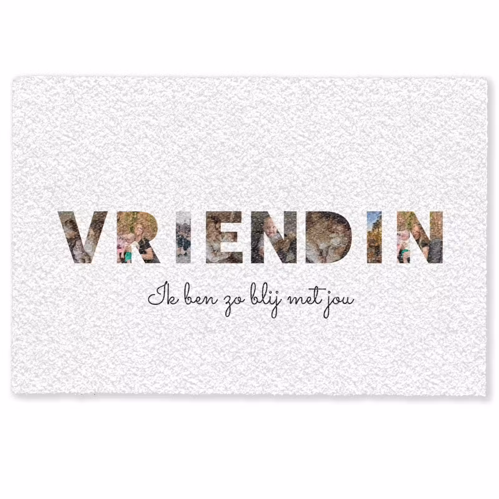Gepersonaliseerde deurmat - Vriendin - Lettercollage — 1