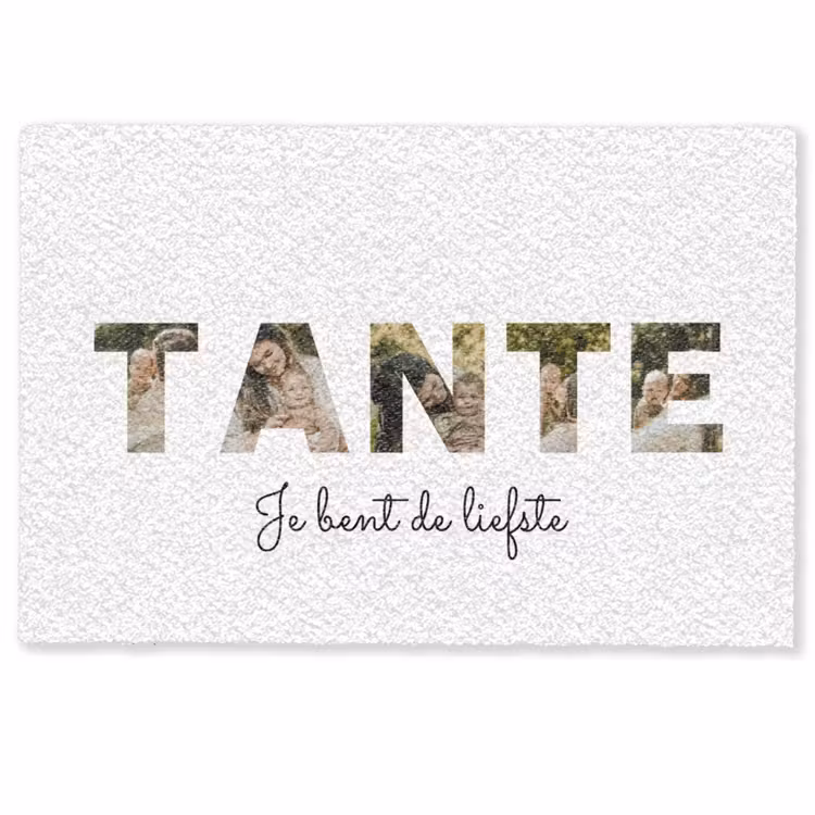 Gepersonaliseerde deurmat - Tante - Lettercollage — 1
