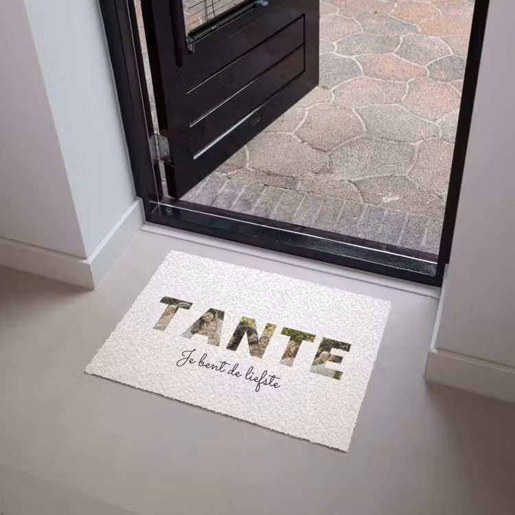Gepersonaliseerde deurmat - Tante - Lettercollage — 4