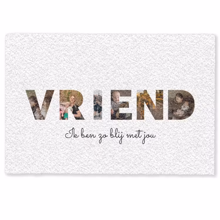 Gepersonaliseerde deurmat - Vriend - Lettercollage — 1