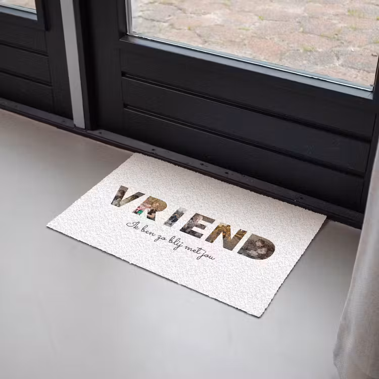 Gepersonaliseerde deurmat - Vriend - Lettercollage — 2