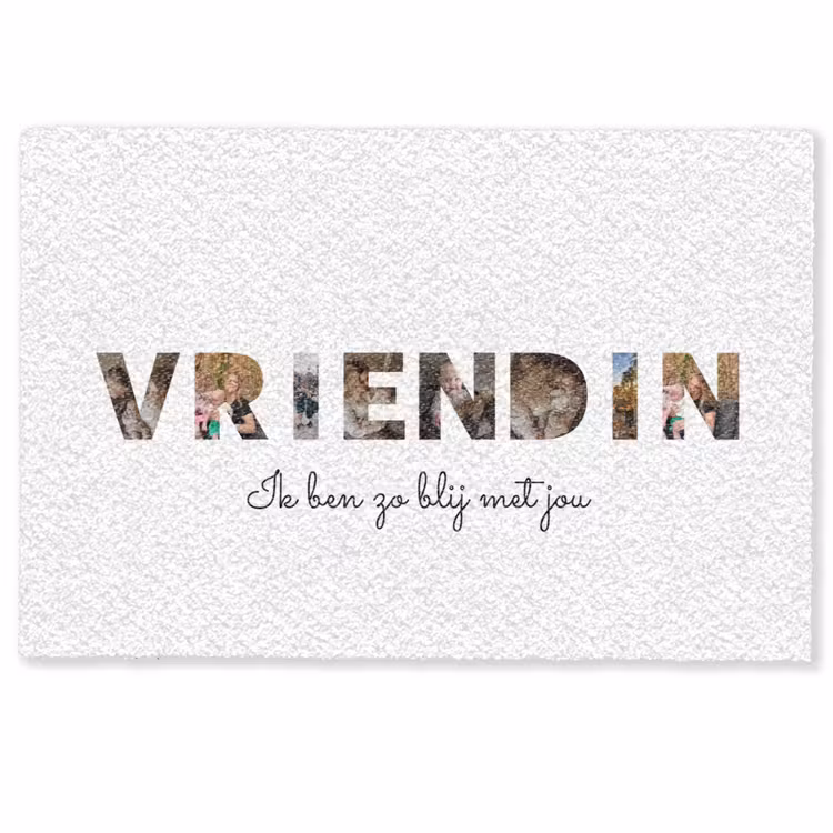 Gepersonaliseerde deurmat - Vriendin - Lettercollage — 1