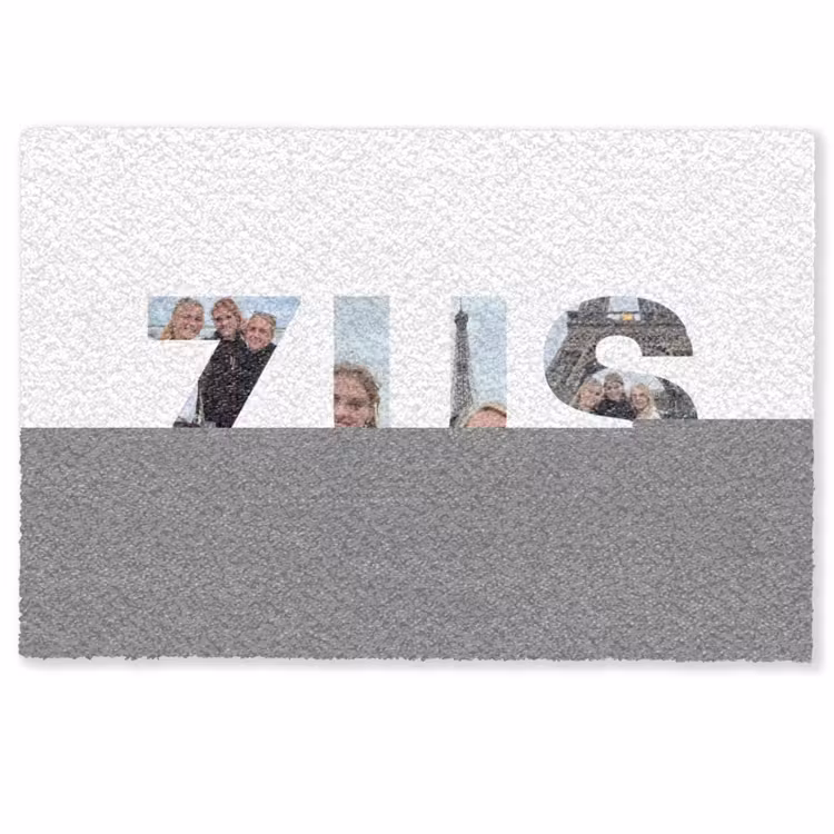 Gepersonaliseerde deurmat - Zus - Lettercollage — 1