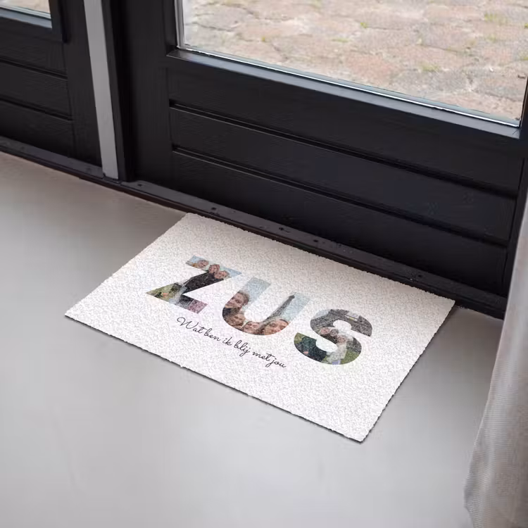 Gepersonaliseerde deurmat - Zus - Lettercollage — 2