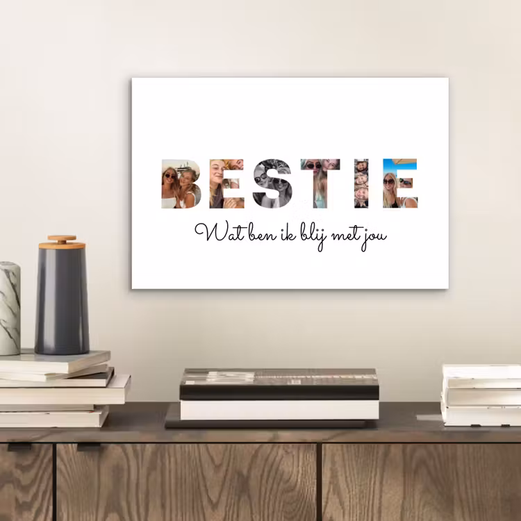 Aluminium schilderij - Bestie - Lettercollage — 2