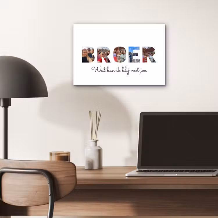 Aluminium schilderij - Broer - Lettercollage — 6