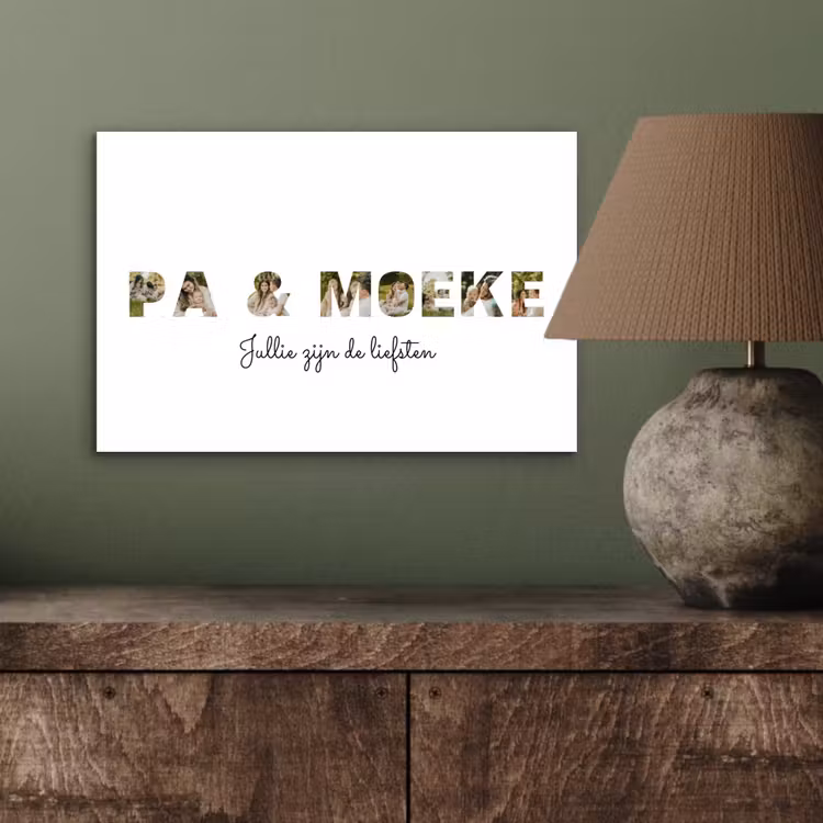 Aluminium schilderij - Pa & Moeke - Lettercollage — 3