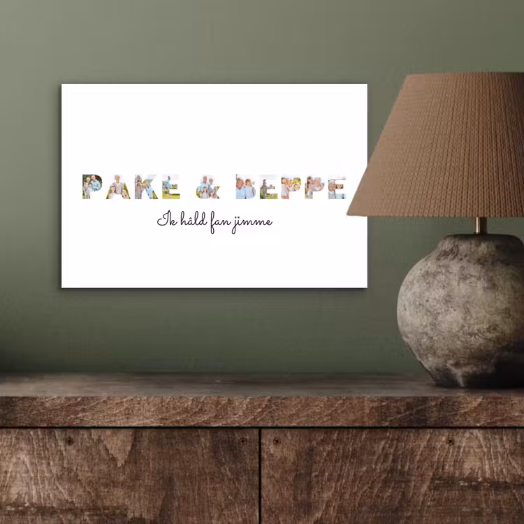 Aluminium schilderij - Pake & Beppe - Lettercollage — 3