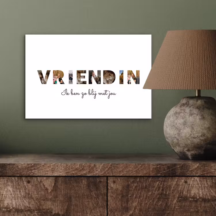 Aluminium schilderij - Vriendin - Lettercollage — 3
