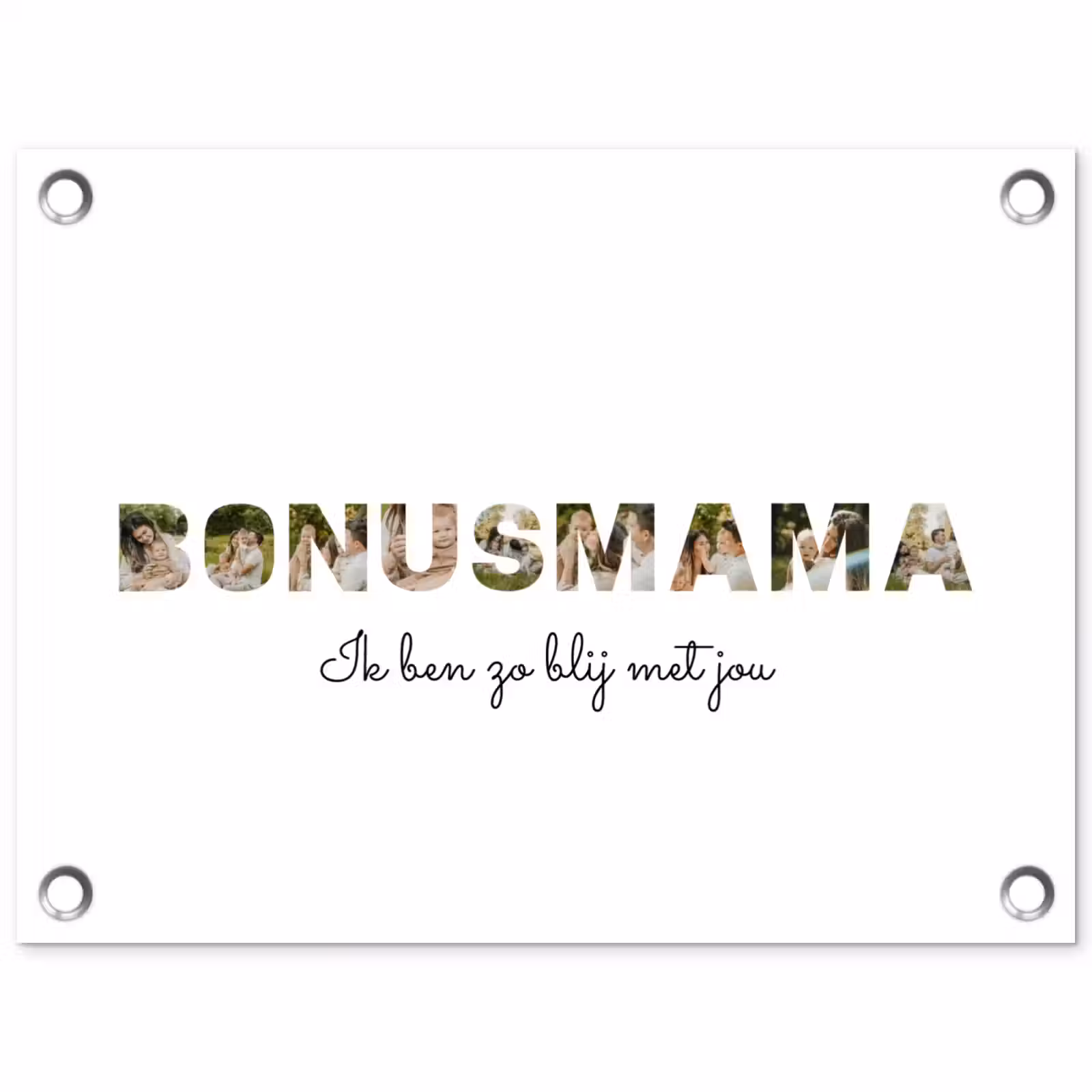Gepersonaliseerde tuinposter - Bonusmama - Lettercollage — 1