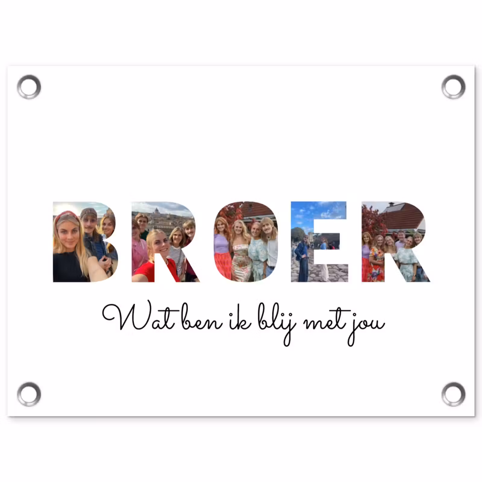 Gepersonaliseerde tuinposter - Broer - Lettercollage — 1