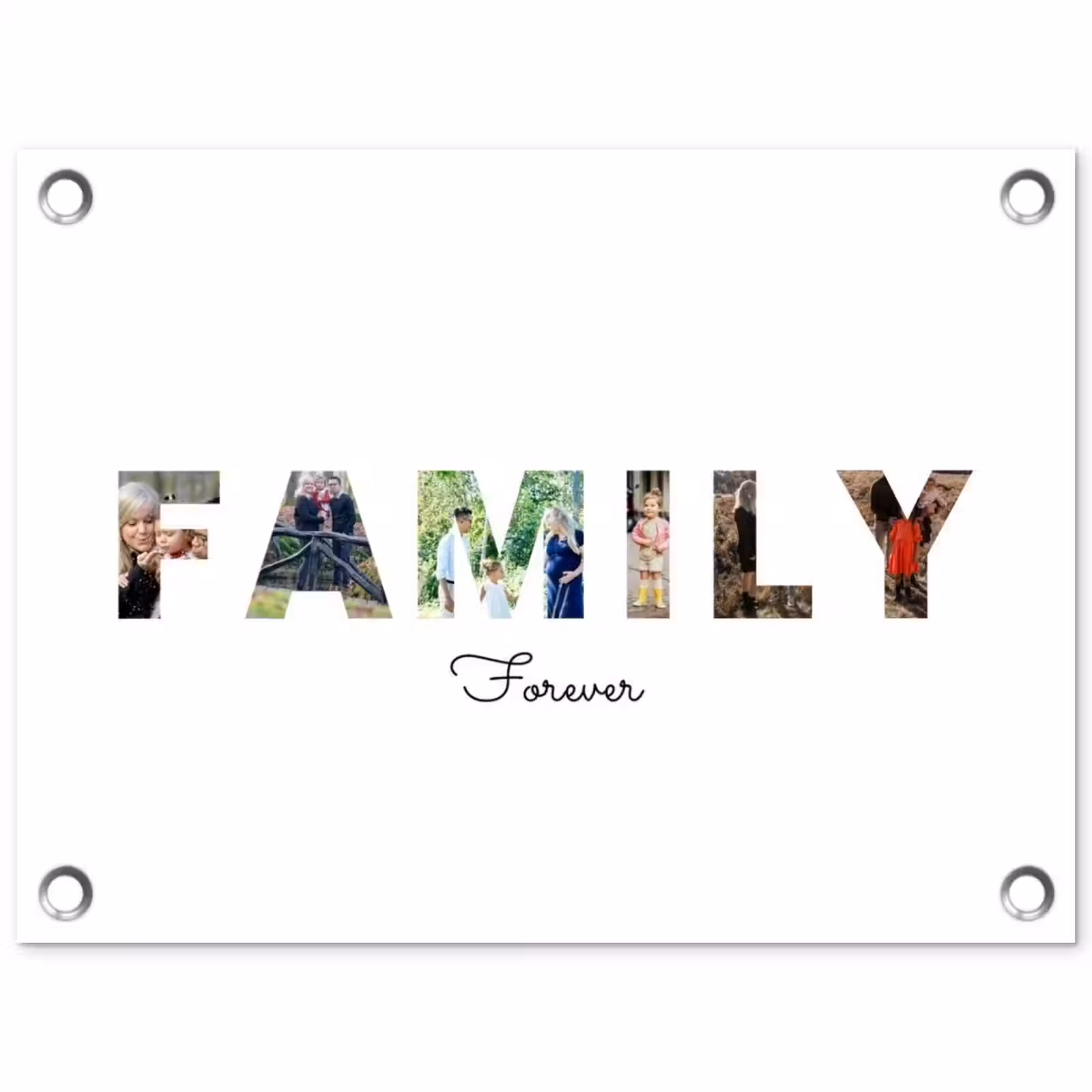 Gepersonaliseerde tuinposter - Family - Lettercollage — 1