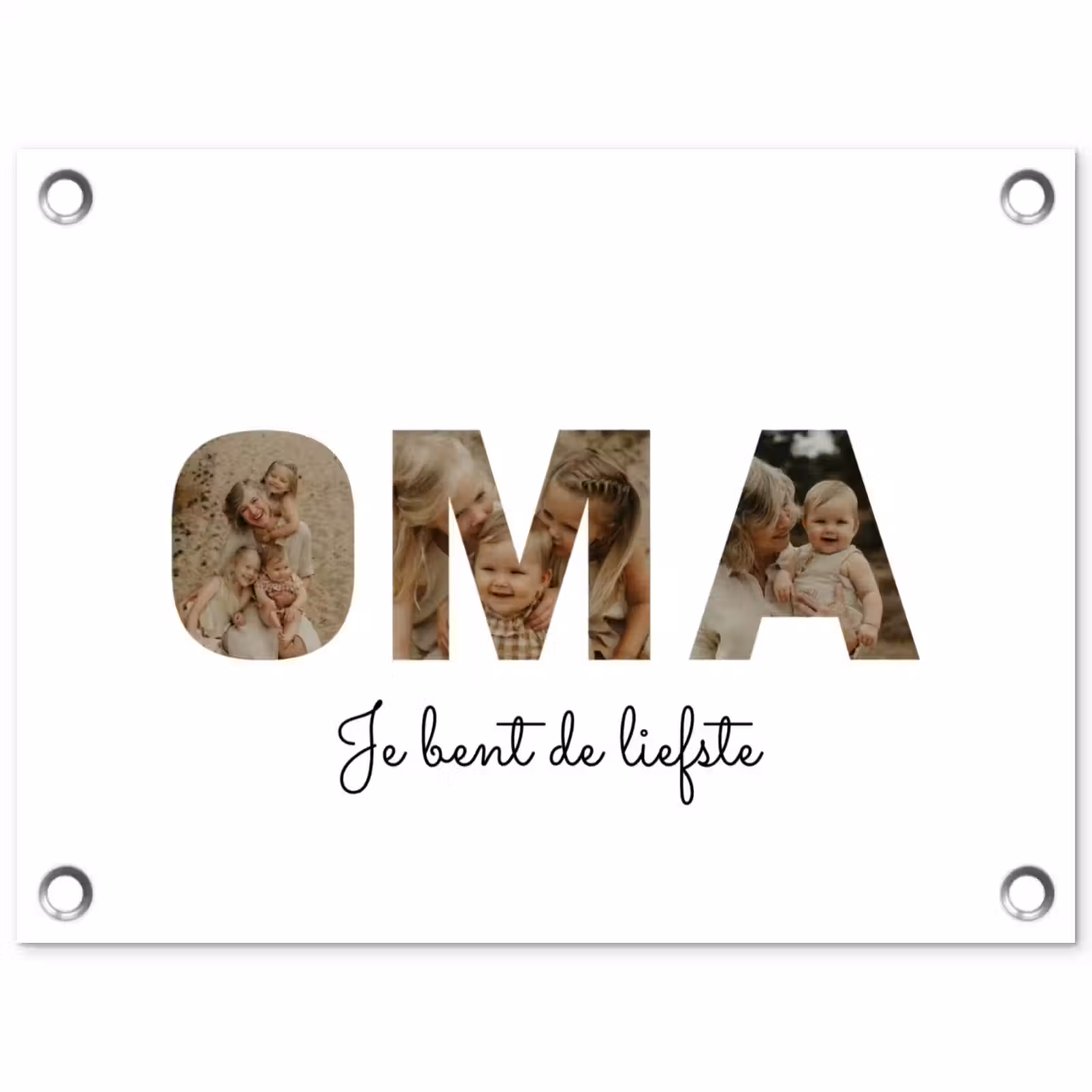Gepersonaliseerde tuinposter - Oma - Lettercollage — 1