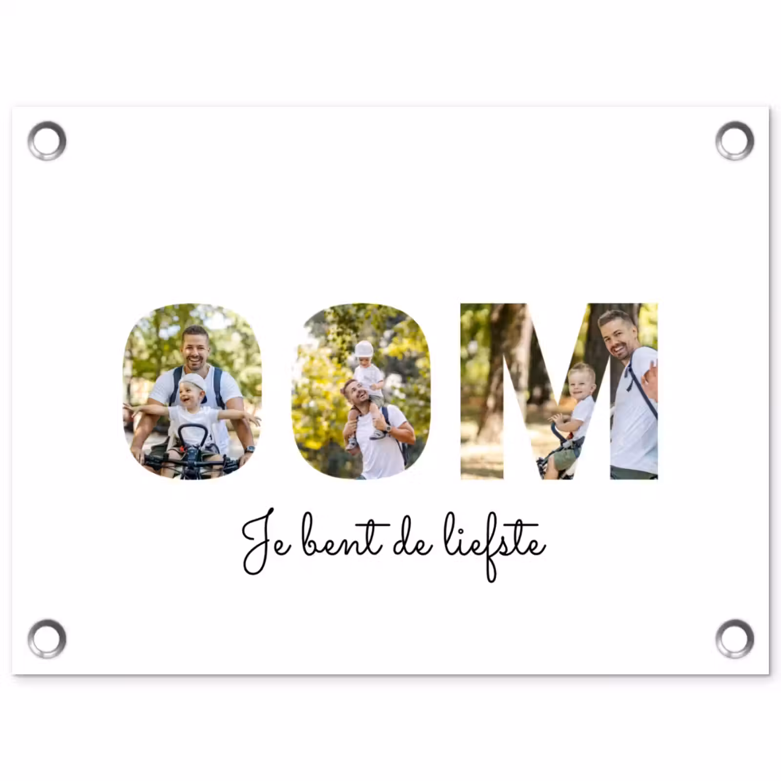 Gepersonaliseerde tuinposter - Oom - Lettercollage — 1