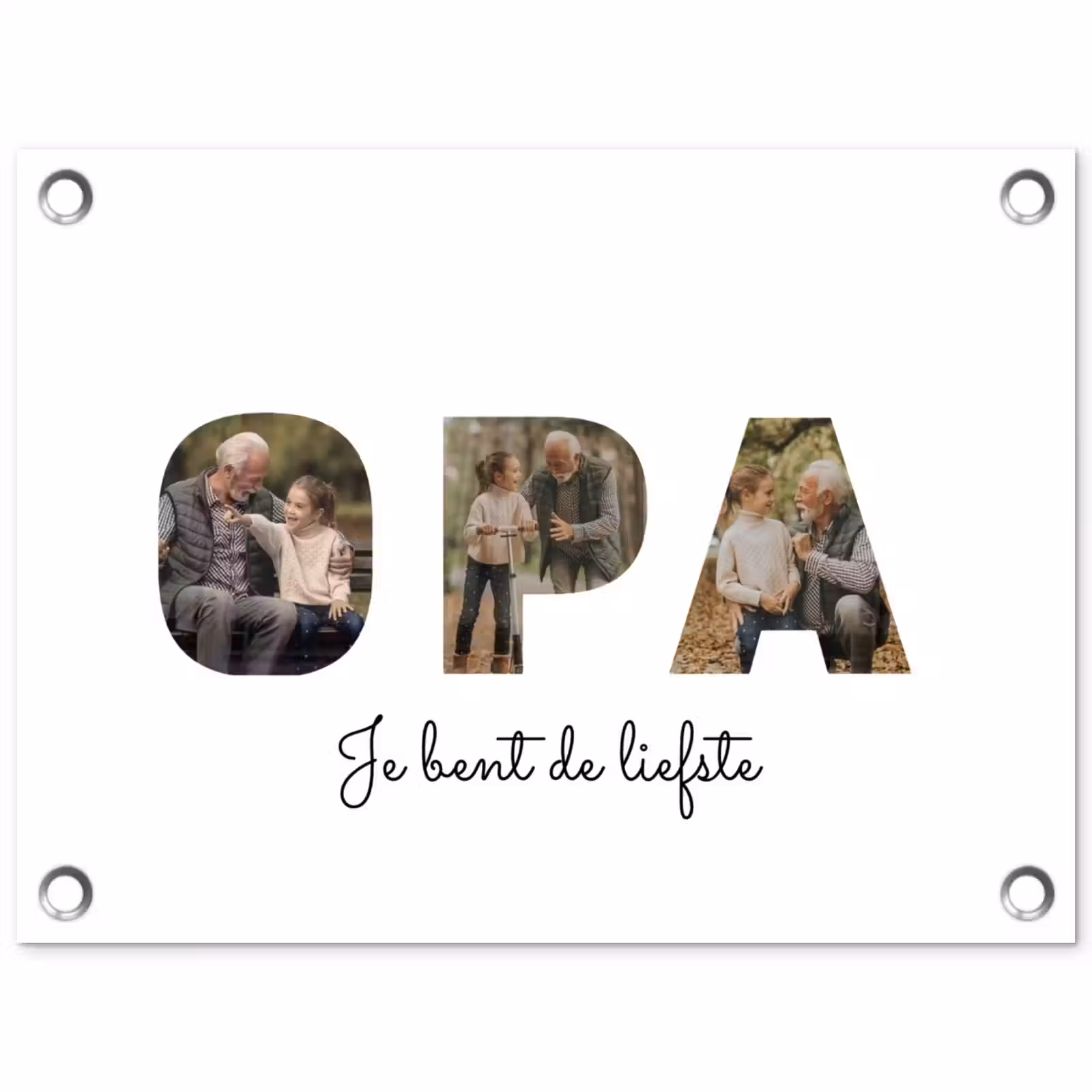 Gepersonaliseerde tuinposter - Opa - Lettercollage — 1